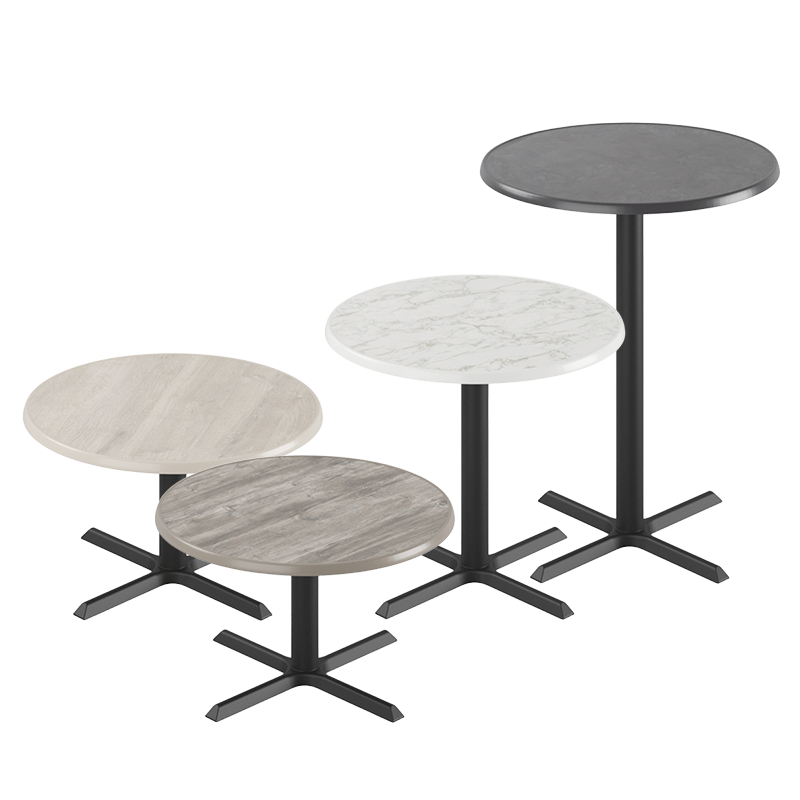 elj-ferrea-bord-kollage-85diam Ferrea bord med rund Ø85 cm skiva - Bild 1